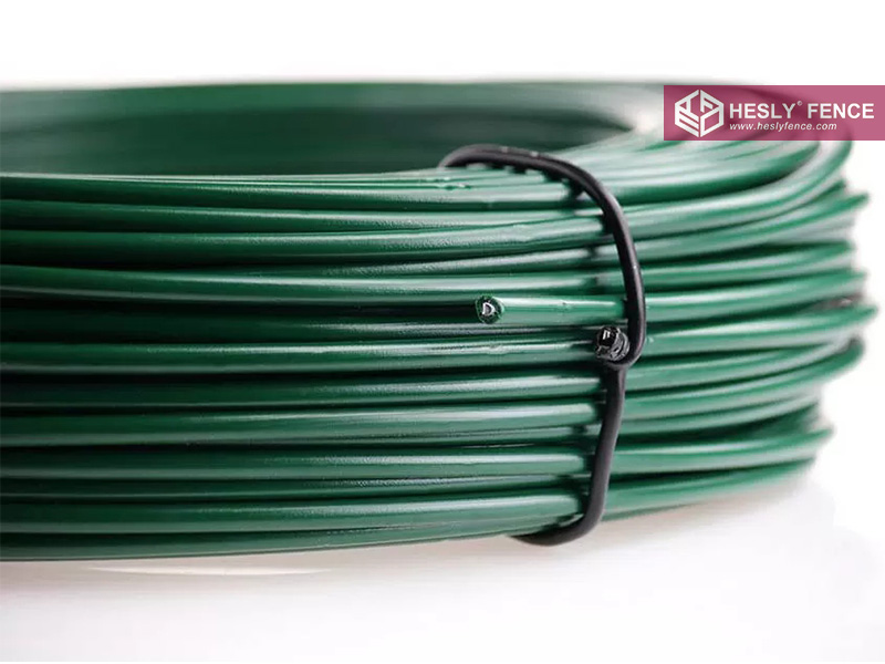 green PVC coated steel wire