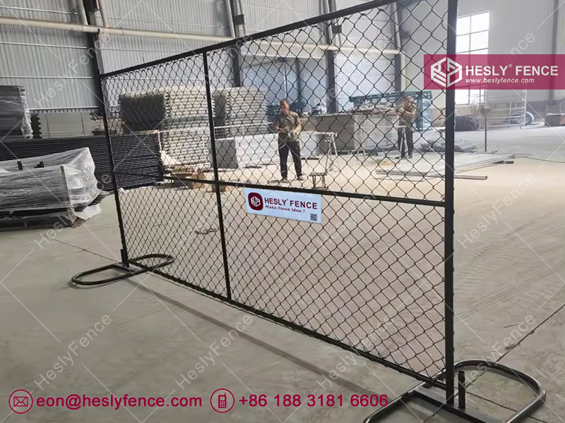 Black Chain Link Temporary Fencing