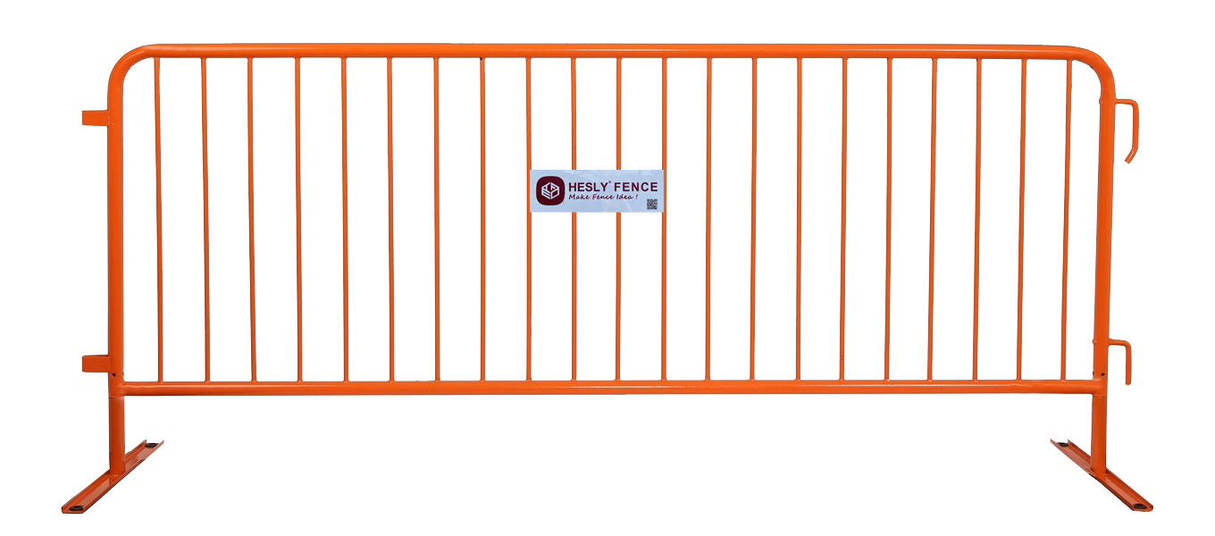 Orange Metal Crowd Control Barrier