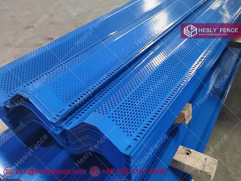 Perforated metal sand barrier panels